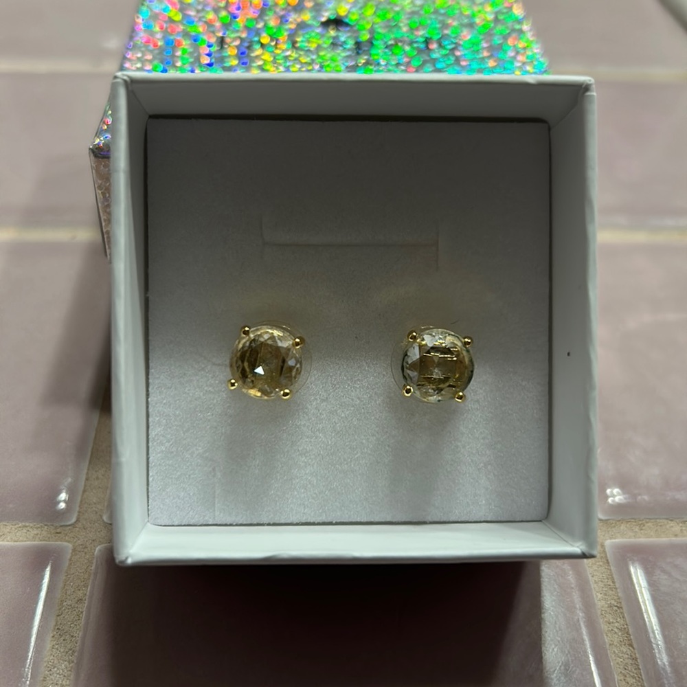 Kate Spade Clear Gumdrop Stud Earrings